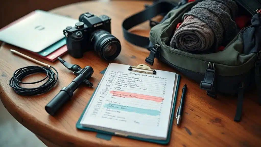 kreative Reise-Pack-Essentials